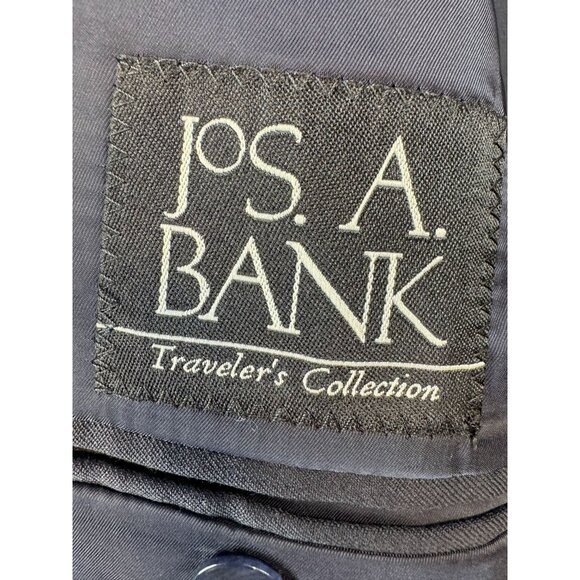 Jos. A. Bank Mens Tailored Fit Travelers Collection Wool Suit Jacket 44L Navy Bl - Picture 3 of 12